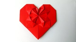 Corazón de Papel Origami  Origami Heart [upl. by Ainslee70]