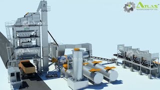 Asphalt batching plant 3D video by Atlas Technologies Pvt Ltd India [upl. by Nosylla131]