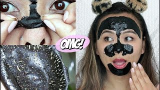 DIY Blackhead Peel Off Mask  Most Satisfying Extraction [upl. by Izy]