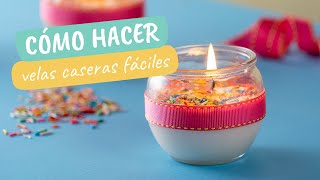 Cómo hacer velas caseras fáciles [upl. by Belinda421]