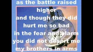 Dire Straits  Brothers in Arms  Lyrics [upl. by Nujra]