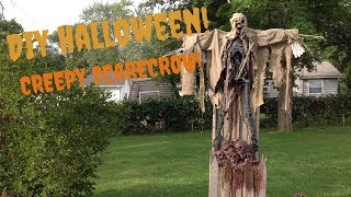 Making a DIY scarecrow display for Halloween [upl. by Phillipp]