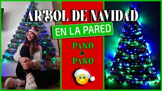 🎄 ÁRBOL DE NAVIDAD EN LA PARED PASO A PASO  Maleja Vargas [upl. by Abil]