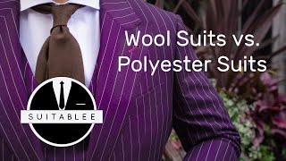 THE WOOL VS POLYESTER SUIT WHAT SUITS YOU [upl. by Allerim]