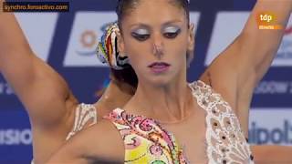 Linda CerrutiCostanza Ferro ITA Duet Technical Final Glasgow European Championships 2018 [upl. by Merrili]