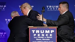 Donald Trump rushed off stage during rally in Nevada [upl. by Eirrahs]