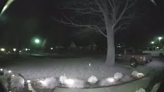 Mysterious floating orb sets off doorbell camera [upl. by Lynus515]