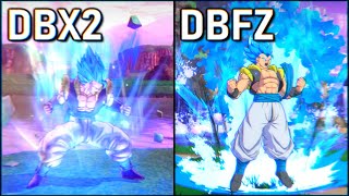 Gogeta SSGSS  All Attacks  DBFZ vs DBXV2   Super Saiyan Blue Vegito Goku amp Vegeta [upl. by Fleisig]