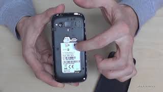 Doro 1370 How to insert the SIM card Installation of the micro SIM [upl. by Gretta118]