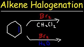 Halogenation of Alkenes amp Halohydrin Formation Reaction Mechanism [upl. by Horacio]