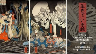 Yokai by Utagawa Kuniyoshi animated video [upl. by Nnave]