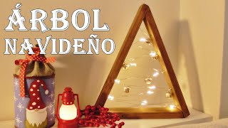 COMO HACER UN ARBOL DE NAVIDAD HECHO CON MADERA DE ESTILO RÚSTICO MODERNO [upl. by Aznola]