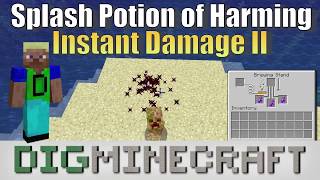 Splash Potion of Harming Instant Damage II in Minecraft [upl. by Allerie]