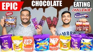 EPIC CHOCOLATE EATING CHALLENGE  Dairy Milk Silk Chocolate Eating Competition  Food Challenge [upl. by Divod995]