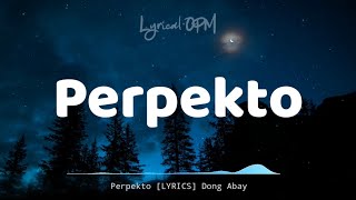 Perpekto LYRICS Dong Abay [upl. by Gove204]