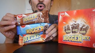 ASMR Deutsch – Nogger Eis von Langnese in 3 Sorten – Chocolate Ice Cream [upl. by Nnyluqcaj841]