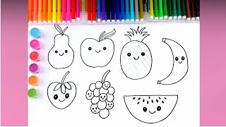 COMO DIBUJAR FRUTAS FÁCILES [upl. by Hamon350]