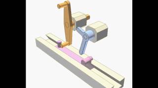 Slider crank mechanism with elbowlever 2 [upl. by Aiduan]