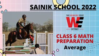 Sainik School 2022  Mathematics Average  sainik school entrance exam class 6 [upl. by Makell]