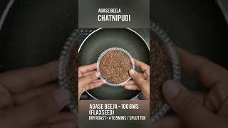 Flaxseed Chutni Powder  Healthy dishes  Agase Beeja Chutni Pudi shorts [upl. by Aenitsirhc]