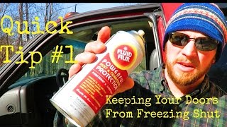 Quick Tip  1 Preventing Your Car Doors From Freezing Shut [upl. by Kirtap]