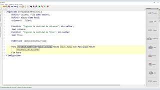 Arreglos bidimensionales Matrices 2 PSeInt [upl. by Ellevehs]