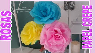 Como hacer flores de papel crepe facil y rapido [upl. by Phare]