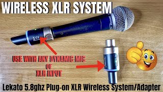 Wireless XLR System  Lekato 58ghz wireless XLR Adapter REVIEW amp DEMO [upl. by Kalil493]