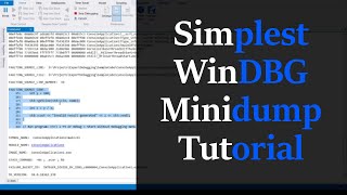 Simplest Windbg minidump tutorial [upl. by Jan473]