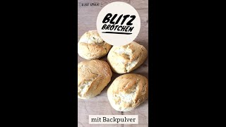 Blitz Brötchen mit Backpulver in 45 Minuten frische Brötchen einfach backen [upl. by Hernandez975]