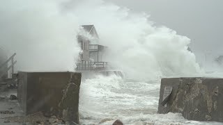 Extreme Storm Surge BLASTS Scituate MA at high tide  322018 [upl. by Ardnod]