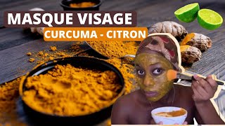 DIY MASQUE VISAGE CURCUMA  CITRON FAIT MAISON [upl. by Jelsma]