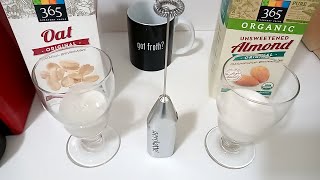 Oat Milk vs Almond Milk part 2 Frothing Test [upl. by Gnaoh589]