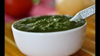 Green Chutney  Coriander and Mint Green Chutney  Chutney Recipes by Archanas Kitchen [upl. by Anauqed]