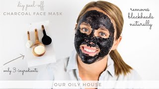 DIY Charcoal PeelOff Mask to Remove Blackheads [upl. by Akihsal]