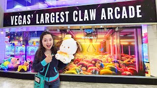 The LARGEST Claw Machine Arcade in Las Vegas [upl. by Maxama]