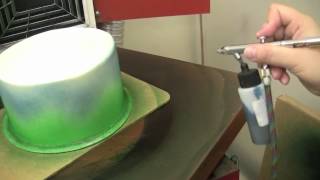 How To Airbrush A Cake The Krazy Kool Cakes Way [upl. by Meece749]