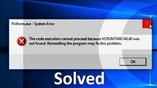 How to Fix VCRUNTIME140dll Missing System Error on Windows Complete Tutorial [upl. by Namreg]