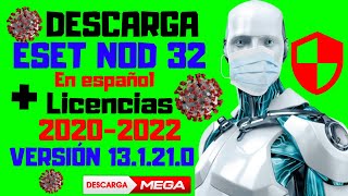 DESCARGAR ESET NOD32 MAS LICENCIA GRATIS DE POR VIDA  2021 2022 [upl. by Seidel137]