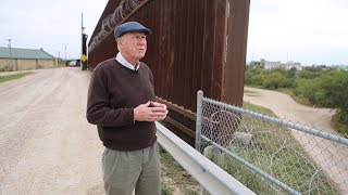 Close look at a Mexican border wall in Hidalgo Texas [upl. by Skricki]