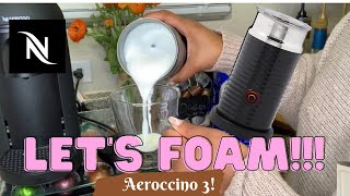 How To Foam Milk With Aeroccino 3 Make Coffee With Foam Tips amp Tricks  Easy Foamed Latte Recipe [upl. by Hafler]