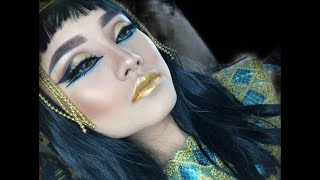 Cleopatra Egyptian Goddess Makeup Tutorial [upl. by Sells454]