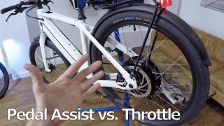 Pedal Assist vs Throttle Activated Electric Bike [upl. by Hanahsuar]