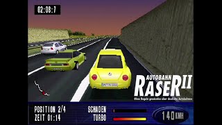 Autobahn Raser II  PS1 Gameplay [upl. by Yelsha]