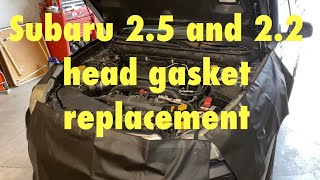 COMPLETE SUBARU HEAD GASKET REPLACEMENT start to finish [upl. by Ahsia281]