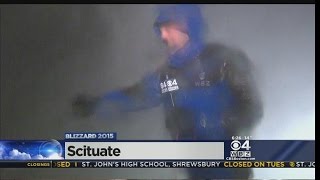 Scituate Battered By Flooding In Blizzard Of 2015 [upl. by Anaitsirhc]