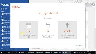 How to get rid of Office 365 Activation Screen [upl. by Maxwell]