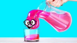 7 ASTONISHING LIQUID CRAFTS with Slime Sam  Pour Spill Play [upl. by Owain603]