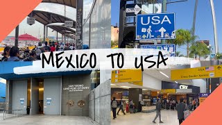 TIJUANA to San Diego Border Crossing SAN YSIDRO [upl. by Aneetsirk]