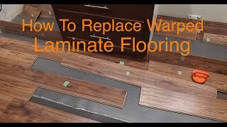 How To Replace WarpedWater Damaged Laminate Floor Boards [upl. by Short376]